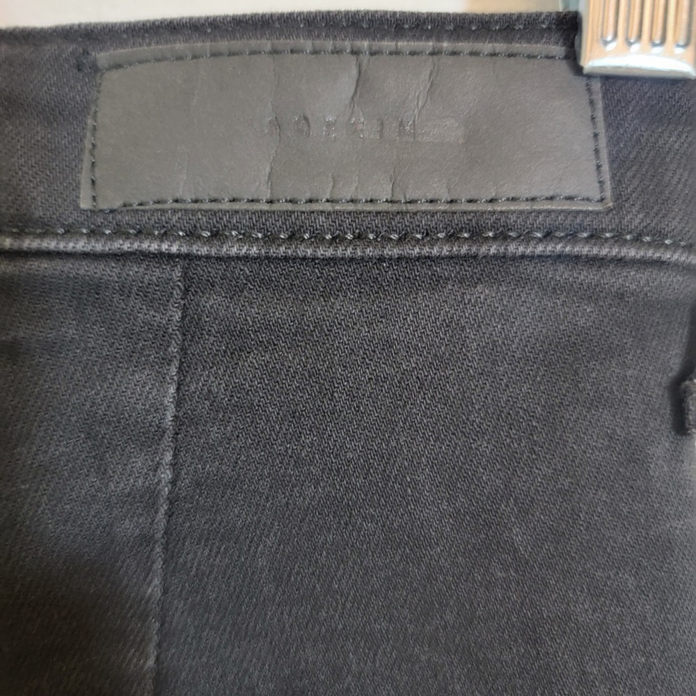 H&M &Denim Black Sz 4‎ Culotte High Waist Casual Wide Leg Jean Pant 5 Pocket - Picture 14 of 16